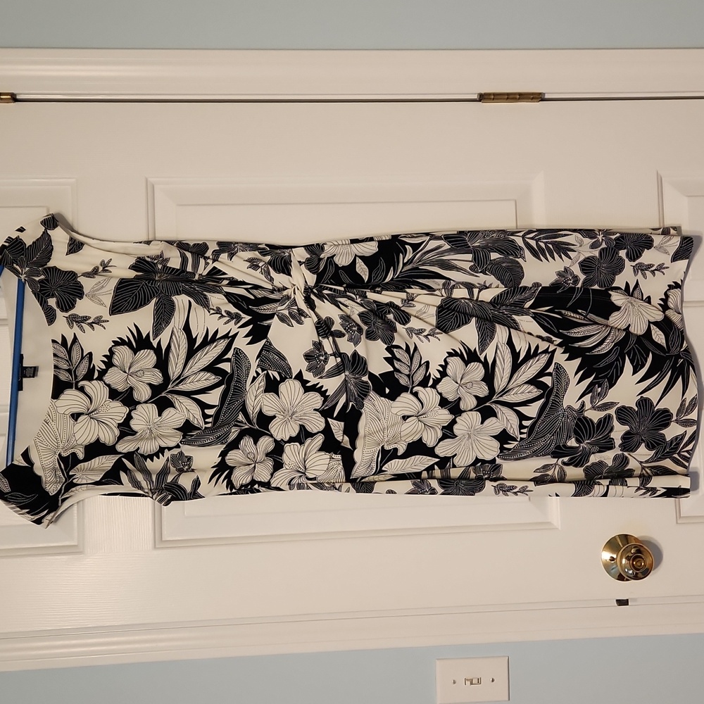 Chaps navy/white dress